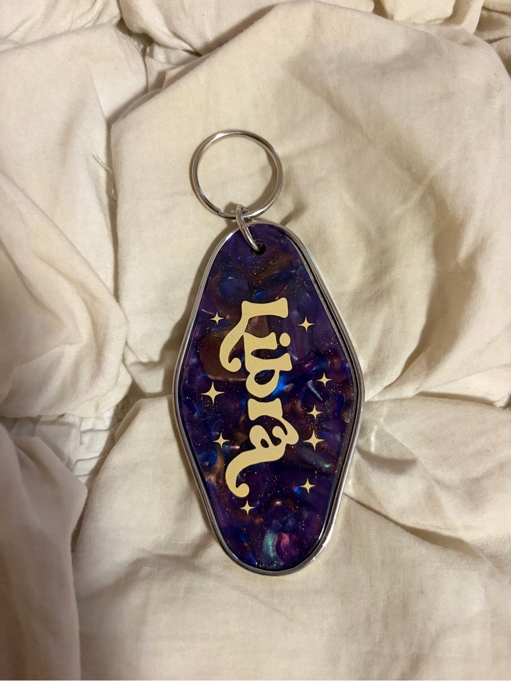 Free People Libra Retro Motel Key Tag Keychain